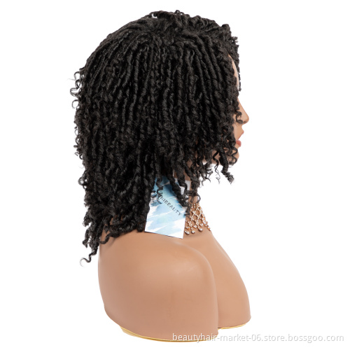 LinniBeauty Cheap Synthetic Hair Wigs for Black Women African Short Dreadlocks Wig Faux Locs Crochet Hair Braided Wigs